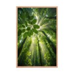 Emerald Canopy Radiance | Framed Matte, Nature Art Print - 24" × 36" - Image 3