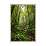 Tropical Rainforest & Mossy Creek Vista | Framed Matte, Nature Art Print - 24" × 36" - Image 3