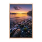 Gilded Twilight: Pacific Horizon | Framed Matte, Nature Art Print - 24" × 36" - Image 3