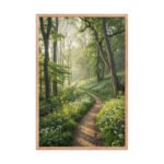 Whispering Woodland Path | Framed Matte, Nature Art Print - 24" × 36" - Image 3