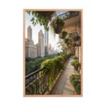 Emerald Skyline Terrace | Framed Matte, Nature Art Print - 24" × 36" - Image 3