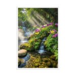 Celestial Orchid Falls Framed Matte Nature Fine Art Print — 24" × 36" - Image 4