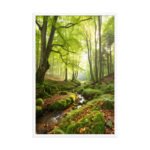 Emerald Whisper Forest Framed Matte, Nature Art Print — 24" × 36" - Image 4