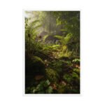 The Sunlit Sanctuary Ancient Ferns | Framed Matte, Nature Art Print - 24" × 36" - Image 4