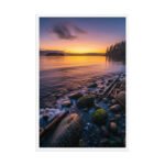 Gilded Twilight: Pacific Horizon | Framed Matte, Nature Art Print - 24" × 36" - Image 4