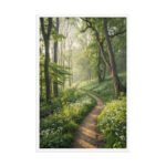 Whispering Woodland Path | Framed Matte, Nature Art Print - 24" × 36" - Image 4