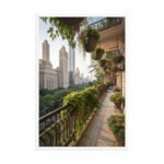 Emerald Skyline Terrace | Framed Matte, Nature Art Print - 24" × 36" - Image 4