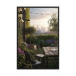 Lush Rooftop Garden | Framed Matte, Nature Art Print - 24" × 36"