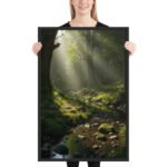 Magical Misty Forest | Framed Matte, Nature Art Print - 24" × 36" - Image 2
