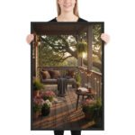 Cosy Golden Hour Porch | Framed Matte, Nature Art Print - 24" × 36" - Image 2