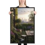 Lush Rooftop Garden | Framed Matte, Nature Art Print - 24" × 36" - Image 2