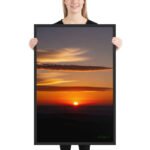 Fiery Orange Sunset | Framed Matte, Nature Art Print - 24" × 36 - Image 4