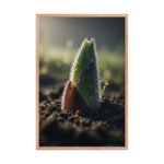 Macro Seedling Dew Drops | Framed Matte, Nature Art Print - 24" × 36" - Image 3