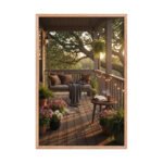 Cosy Golden Hour Porch | Framed Matte, Nature Art Print - 24" × 36" - Image 3