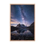 Milky Way Lake Reflection | Framed Matte, Nature Art Print - 24" × 36" - Image 3