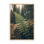 Vibrant Green Fern Leaf | Framed Matte, Nature Art Print - 24" × 36" - Image 3
