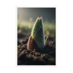 Macro Seedling Dew Drops | Framed Matte, Nature Art Print - 24" × 36" - Image 4