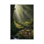 Magical Misty Forest | Framed Matte, Nature Art Print - 24" × 36" - Image 4