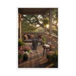 Cosy Golden Hour Porch | Framed Matte, Nature Art Print - 24" × 36" - Image 4