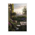 Lush Rooftop Garden | Framed Matte, Nature Art Print - 24" × 36" - Image 4