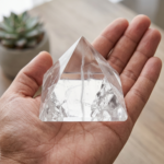 70mm Faden Quartz Crystal Pyramid – Natural Threaded Silica Mineral Specimen from India - Image 2