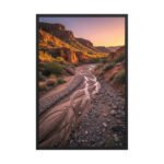 The Golden Arroyo | Framed Matte, Nature Art Print - 24" × 36"