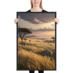 African Savanna Acacia Tree | Framed Matte, Nature Art Print - 24" × 36" - Image 2