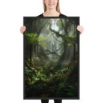 Lush Tropical Rainforest | Framed Matte, Nature Art Print - 24" × 36" - Image 2