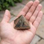 Natural Pyrite Pyramid, 25-33mm Polished Metallic Fool's Gold Crystal Specimen, India - Image 3