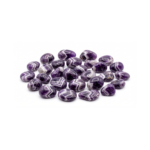 Chevron Amethyst Tumbled Stones, 1 lb Bulk Polished Banded Quartz Specimen, Brazil