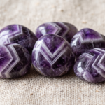 Chevron Amethyst Tumbled Stones, 1 lb Bulk Polished Banded Quartz Specimen, Brazil - Image 3