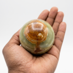 Natural Pakistani Green Onyx Crystal Sphere (1.5" - 2") – Heart Chakra & Balance Healing Orb - Image 2