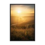 Misty Golden Sunrise | Framed Matte, Nature Art Print - 24" × 36"