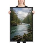 The Mist-Veiled River | Framed Matte, Nature Art Print - 24" × 36" - Image 2