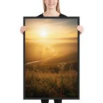 Misty Golden Sunrise | Framed Matte, Nature Art Print - 24" × 36" - Image 2