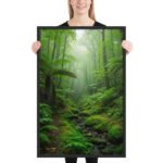 Mystic Mossy Forest Stream | Framed Matte, Nature Art Print - 24" × 36" - Image 2
