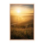 Misty Golden Sunrise | Framed Matte, Nature Art Print - 24" × 36" - Image 3