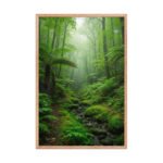 Mystic Mossy Forest Stream | Framed Matte, Nature Art Print - 24" × 36" - Image 3
