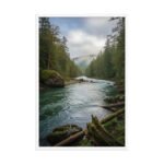 The Mist-Veiled River | Framed Matte, Nature Art Print - 24" × 36" - Image 4