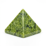 Natural Green Serpentine Pyramid (25–30mm) – Kundalini & Chakra Healing Stone | Al-Ghayb & Co.