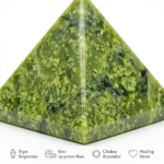 Natural Green Serpentine Pyramid (25–30mm) – Kundalini & Chakra Healing Stone | Al-Ghayb & Co. - Image 4