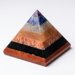 7-Chakra Multi-Layer Gemstone Pyramid (20–25mm / 1 1/8") – Meditation & Energy Alignment Stone | Al-Ghayb & Co.