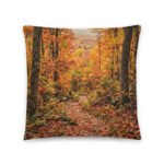Autumn Canopy Spun Cotton Throw Pillow (18"×18" with Insert) - Image 2
