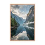 Serenity at the Fjord | Framed Matte, Nature Art Print - 24" × 36" - Image 3