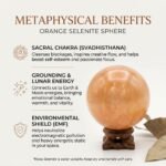 Natural Orange Selenite Crystal Sphere (2"–3") – Polished Peach Satin Spar Gazing Ball - Image 3