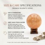 Natural Orange Selenite Crystal Sphere (2"–3") – Polished Peach Satin Spar Gazing Ball - Image 4