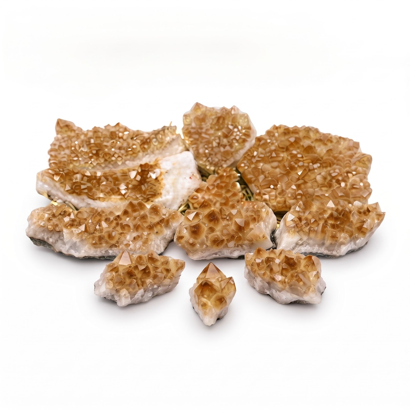 1792934309548 2kg Flat of Raw Natural Citrine Points | Sacred Collection Assortment from Brazil - Image 1